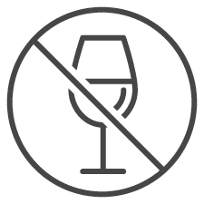 National FASD icon wine glass NO